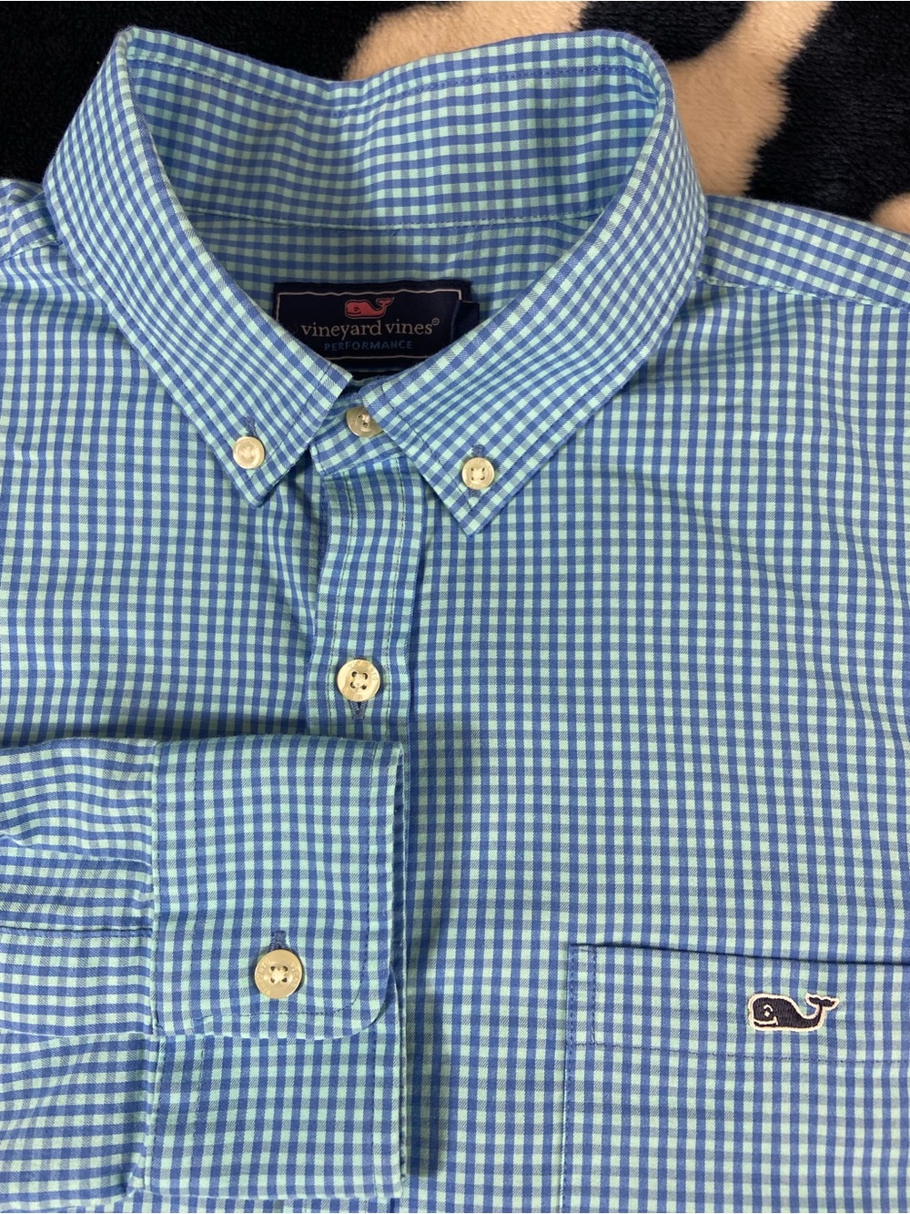 Vineyard Vines Slim Fit Tucker Shirt Gingham Plaid Button-Down Long Sleeve M
